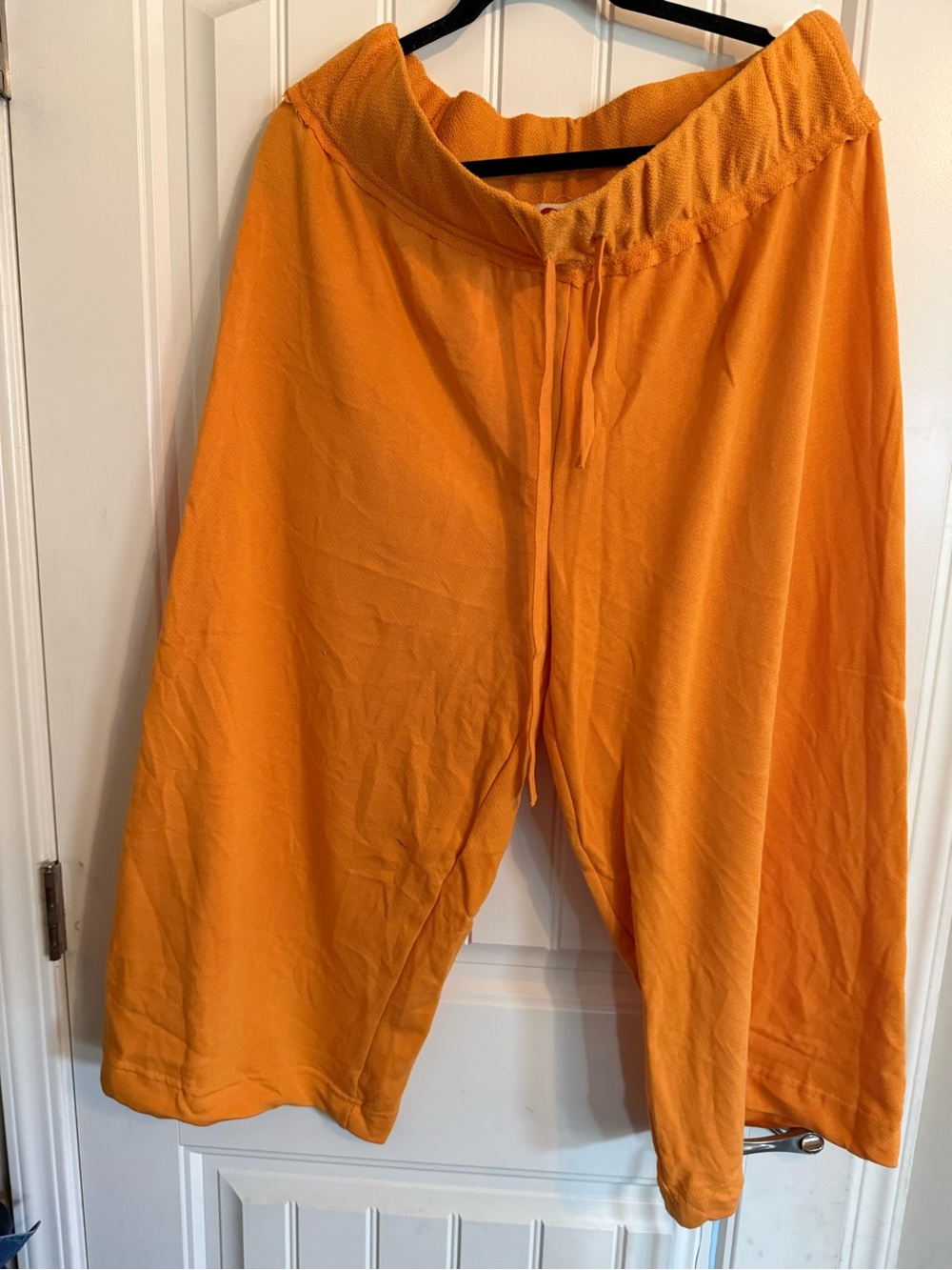Women's Orange Drawstring Wide-Leg pants